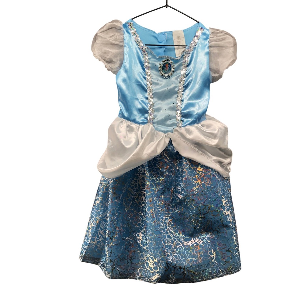 Disney Girls 4T 5T 6-6X Cinderella Princess Dress Costume Blue Dress Up - Picture 1 of 7
